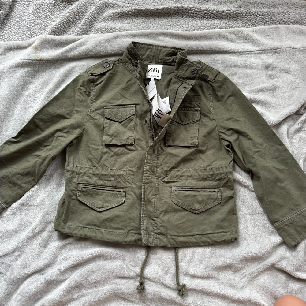 NWT Zara Olive Green Cargo Jacket